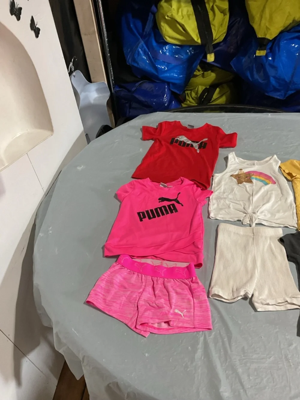 Puma Girls Pink & Red Tee and Shorts Mix 10173 - Picture 2 of 10